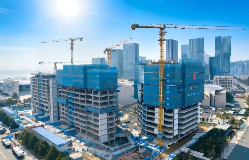 Vier groots de succesvolle kernstructuur van het Qingdao Fortune Finance Innovation Center