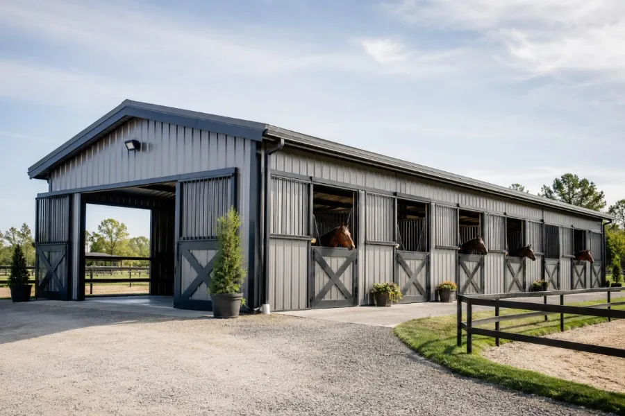 Hoe kies ik de juiste maat voor een paardenstalconstructie met stalen frame?