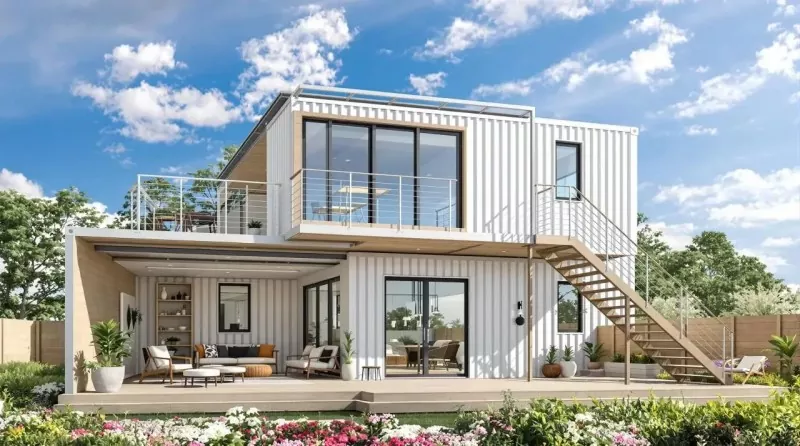 Gloednieuw geprefabriceerd stalen containerhuis