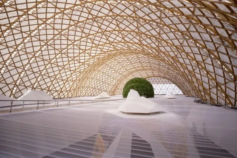 Rasterstructuur Tentoonstellingshal Staalconstructie