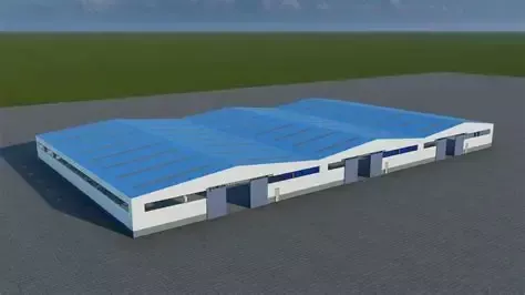 Lichte staalconstructie geassembleerd magazijn