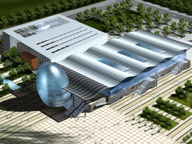 Geprefabriceerde stalen tentoonstellingshal met lange overspanning