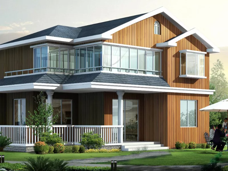 Luxe en moderne geprefabriceerde lichte prefab stalen villa