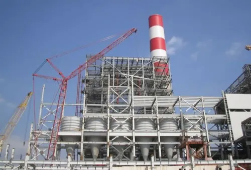 Stalen structuur van de elektriciteitscentrale