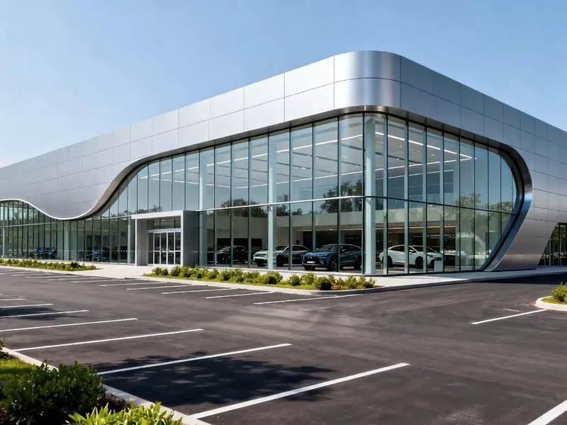Geprefabriceerde autohal met metalen structuur