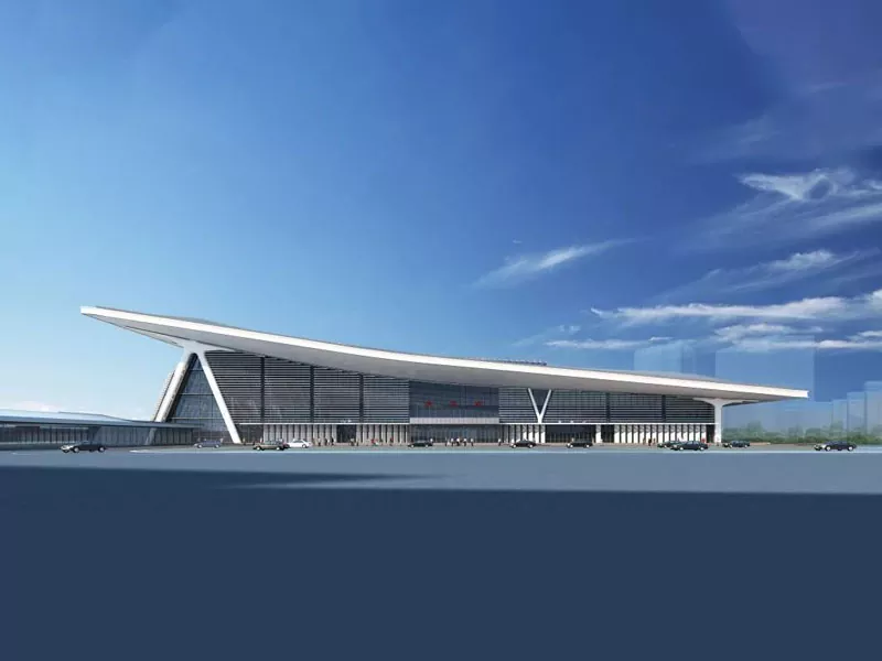 Structurele gebouwen van het treinstation