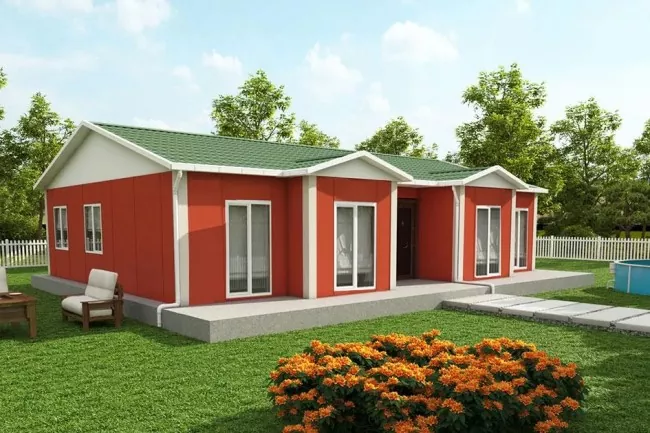 Geprefabriceerde stalen huisconstructie met één verdieping