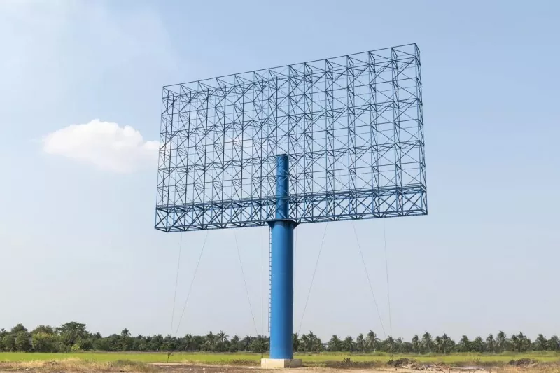 Stalen reclamebordstructuur