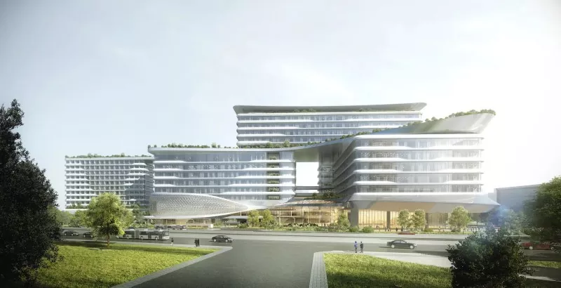 Stomatologisch ziekenhuis met stalen frame