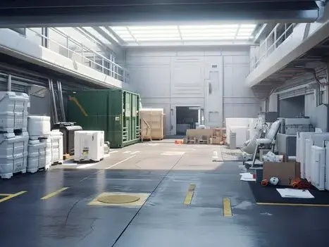 Stalen gebouw voor de verwijdering van medisch afval