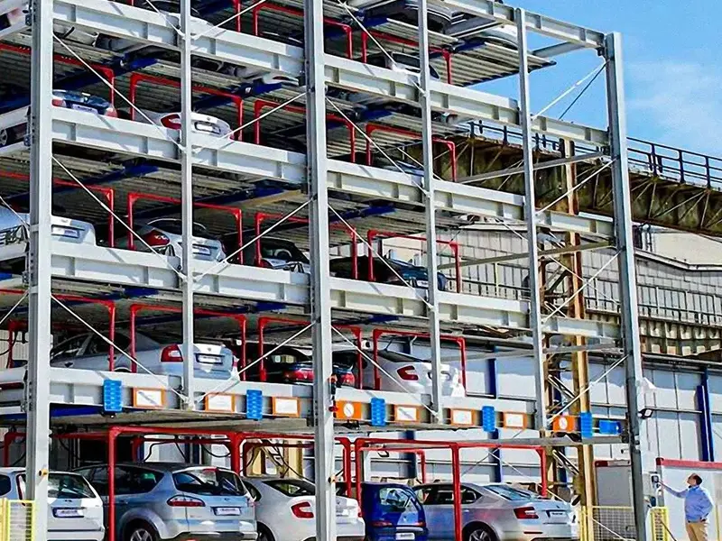 Stalen parkeerplaats Opladen geïntegreerd gebouw