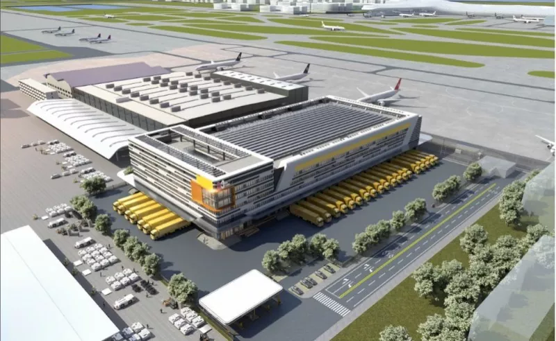 Stalen structuur luchthavenvrachtterminal