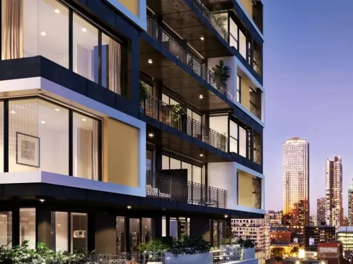 Appartementengebouw met staalconstructie