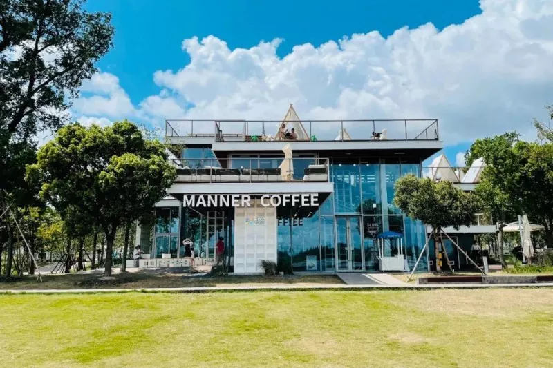 Stalen structuur café