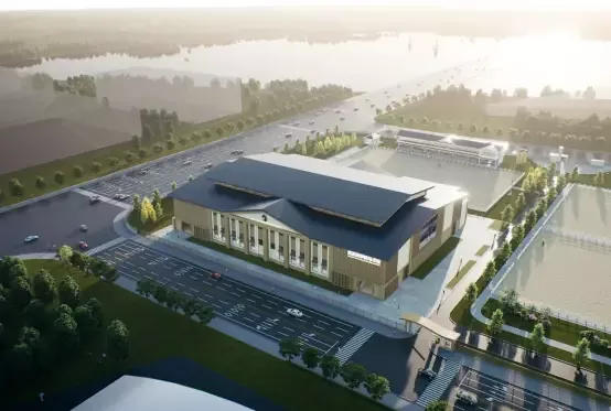 Paardenarena met staalconstructie