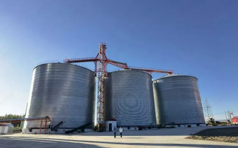 Stalen structuur graansilo