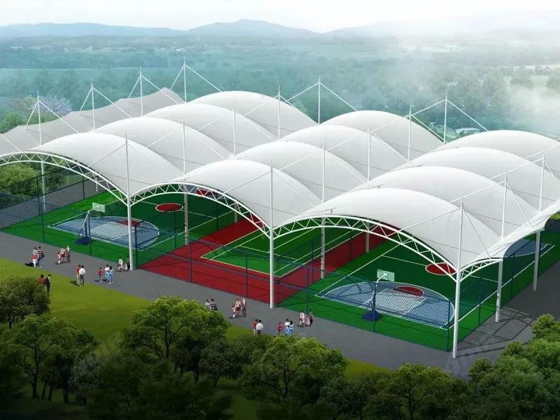 Stalen structuur buitensportstadion