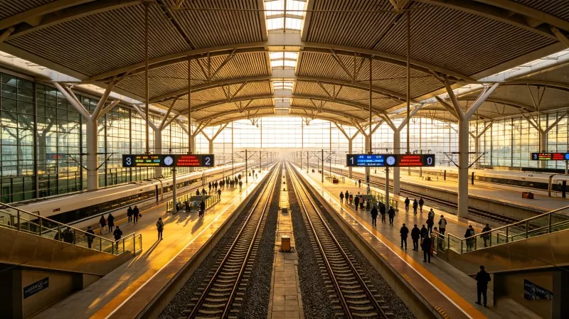 Staalgestructureerd hogesnelheidsspoorhubstation